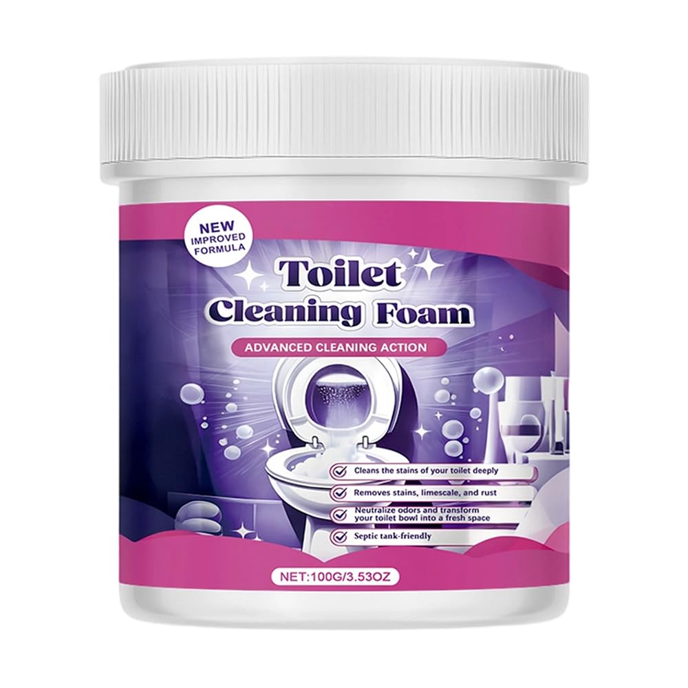 PVZXR 2026 Upgrade Toilet Bowl Cleaner, Toilet Cleaning Foam, Power Foaming Toilets Clean, Clean Foam Cleaner, Touch Free Foaming Powder – Bathroom Cleaning Powder (1PCS)