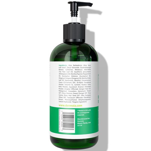 DERMOIA Tea Tree Oil Body Wash - Tea Tree Soap with Tea Tree Body Wash - Antifungal Body Wash for Athletes Foot & Jock Itch with Tea Tree Oil Soap - Hypoallergenic Body Wash 16oz