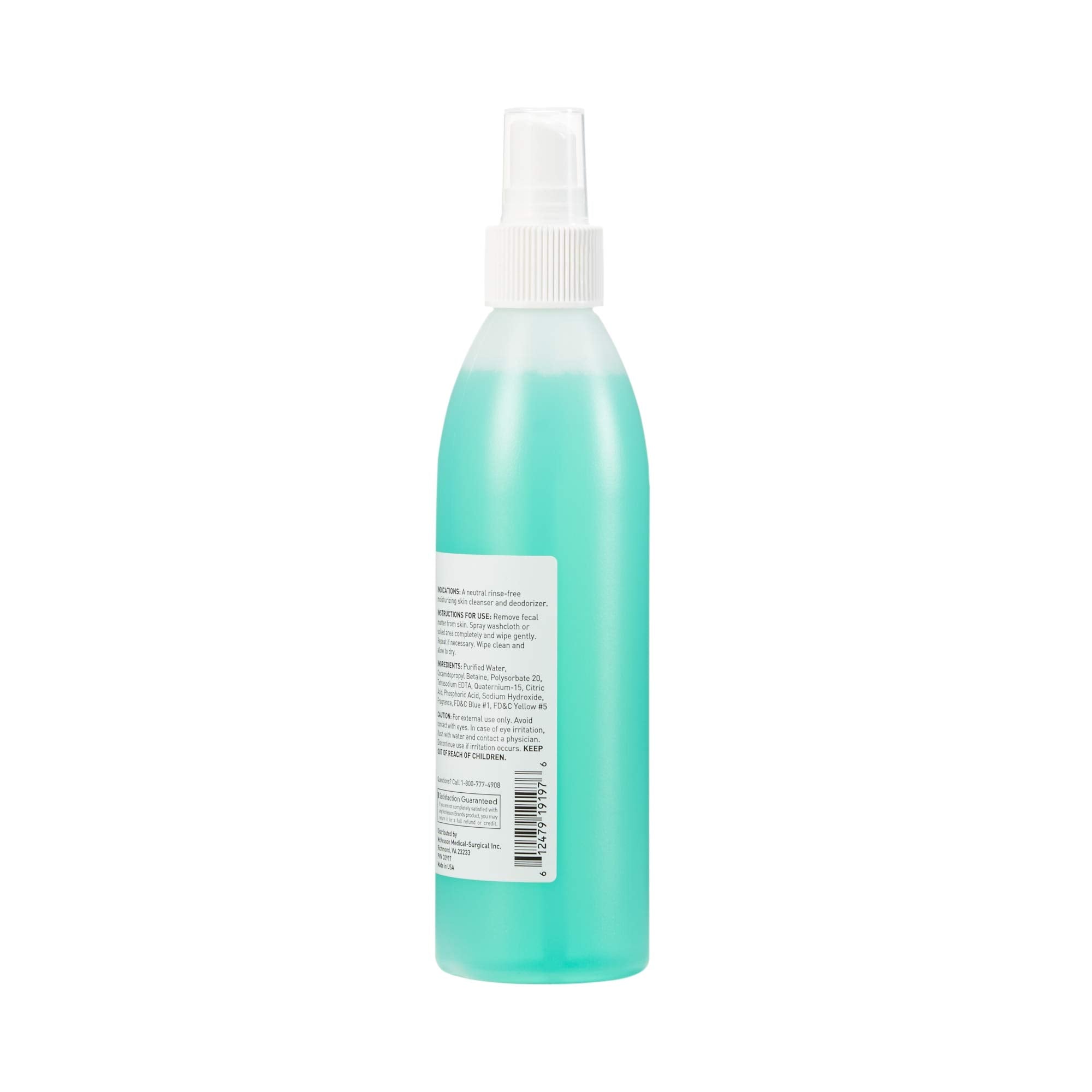McKesson Perineal Skin Cleanser, 8 oz [Pack of 1] Rinse-Free Body Wash for Incontinence or Ostomy Care, Herbal Scent