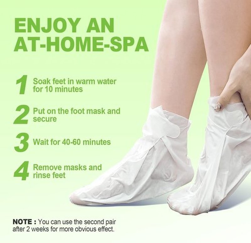 JVR Foot Peel Mask - 3 Pairs - Exfoliating Peeling Callus Remover, Repairs Cracked Heels & Dry Skin, for Smoother and Softer Feet (Aloe Vera)