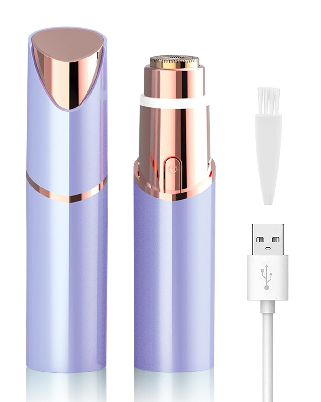 Electric Facial Hair Remover for Women - Face Hair Removal Epilators - Lady Facial Hair Shaver Rechargeable Painless for Face Upper Lips Peach Fuzz Chin Armpit Bikini Line Legs and Body (Gold)