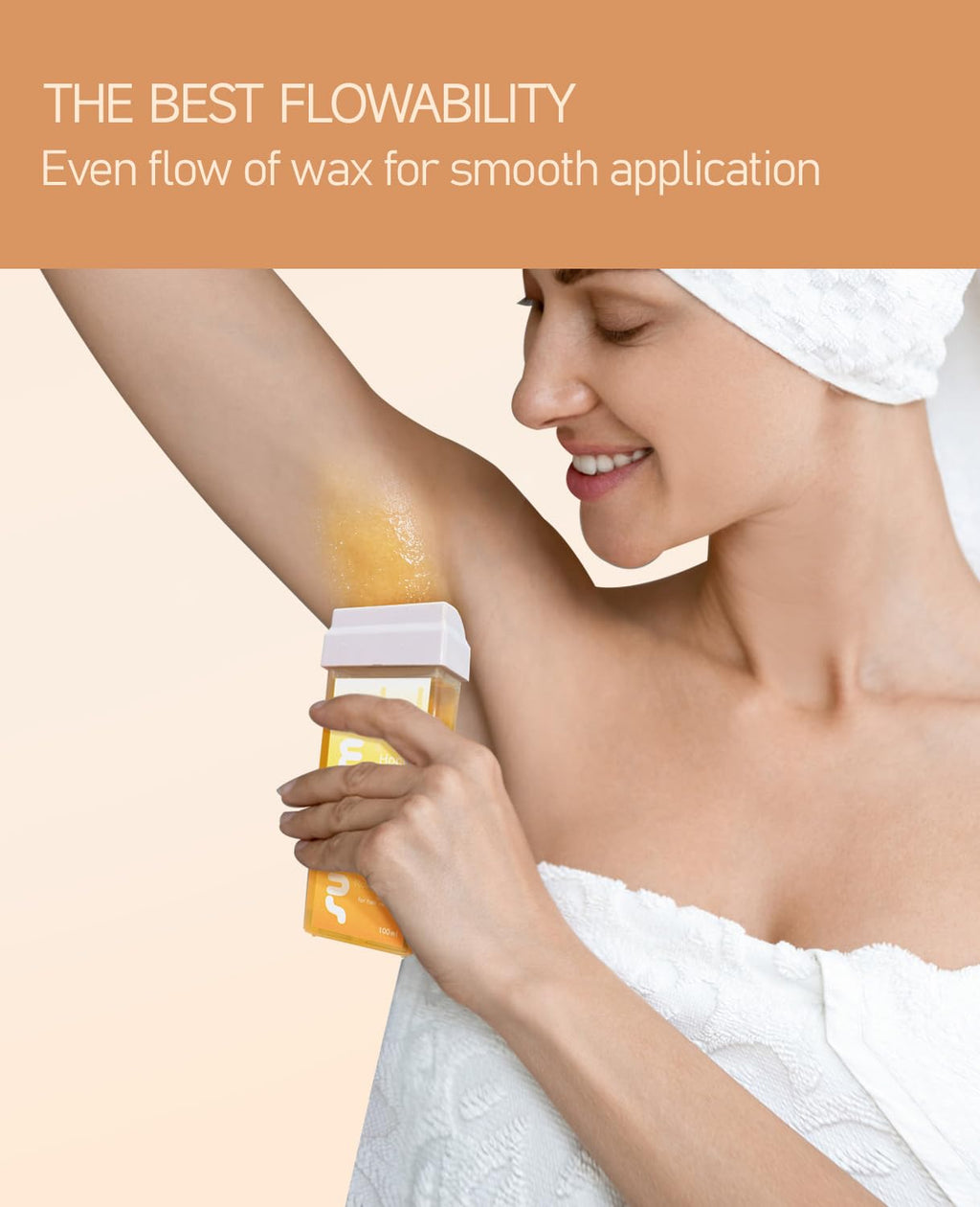 Waxfans Roll On Wax Roller (4 Packs) - Depilatory Hair Removal for Body, Legs, Arms - 3.53 Ounce Refills
