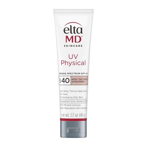 EltaMD UV Physical Tinted Sunscreen - 100% Mineral Active Formula for Face Protection