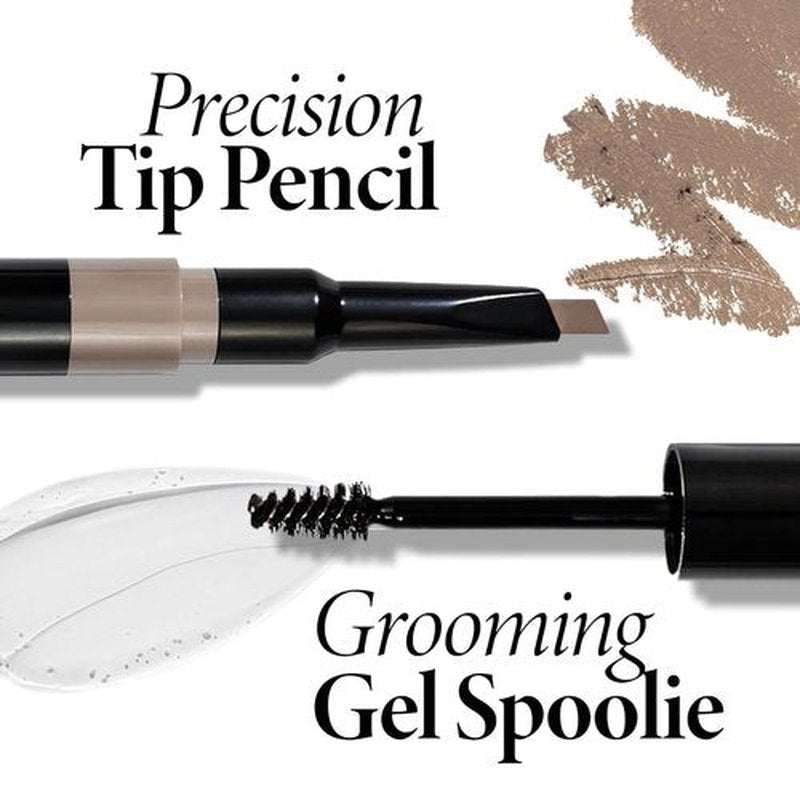 Laura Geller Sculpt-N-Stay 2-in-1 Waterproof Eyebrow Pencil & Gel - Taupe | Defines, Sets & Fills Sparse Brows