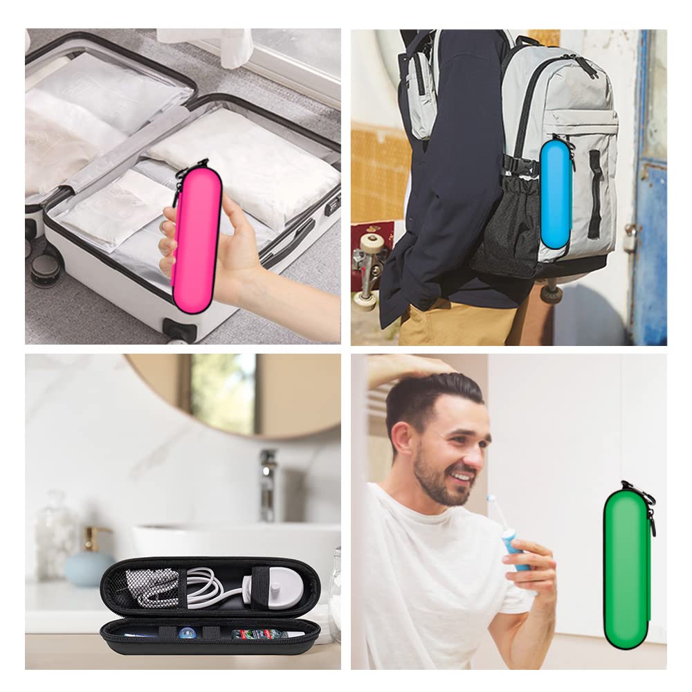 Nincha EVA Electric Toothbrush Case - Durable Hard Shell Travel Case with Mesh Pocket - Fits Most Powered Toothbrush Products (Green)
