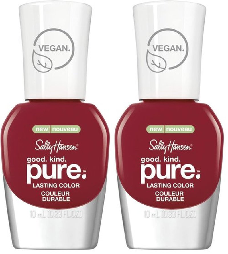 Sally Hansen - Good. Kind. Pure Vegan Nail Polish, Cherry amore, Packaging May Vary (Pack of 2)