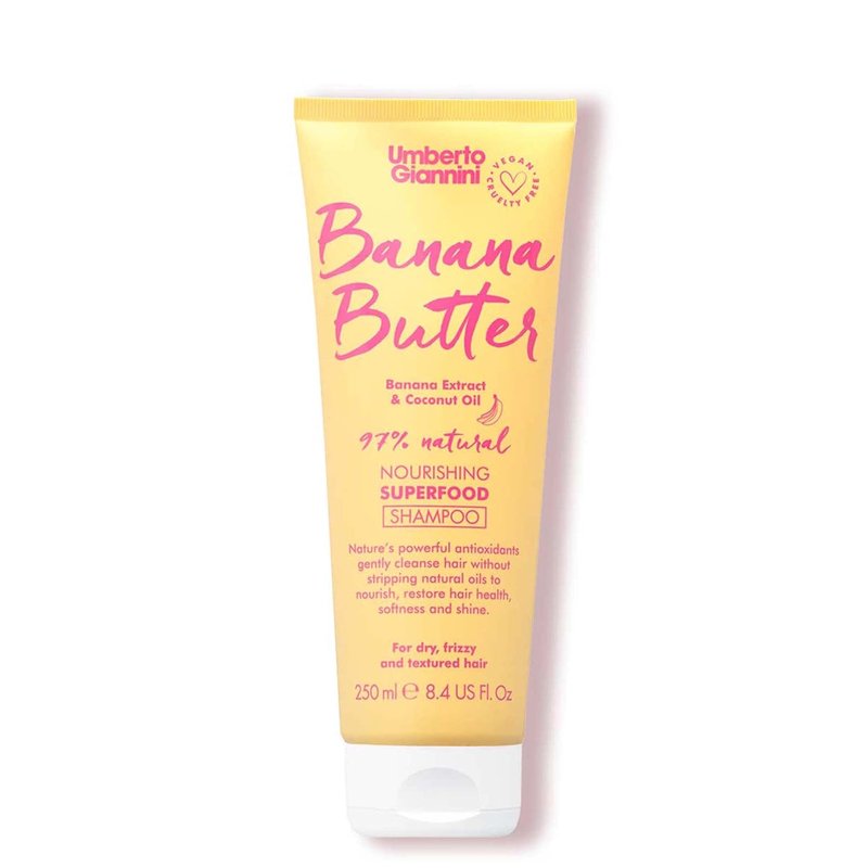 Umberto Giannini Banana Butter Shampoo - Nourishing Vegan Formula for Dry, Textured Hair | Moisturizing 300ml