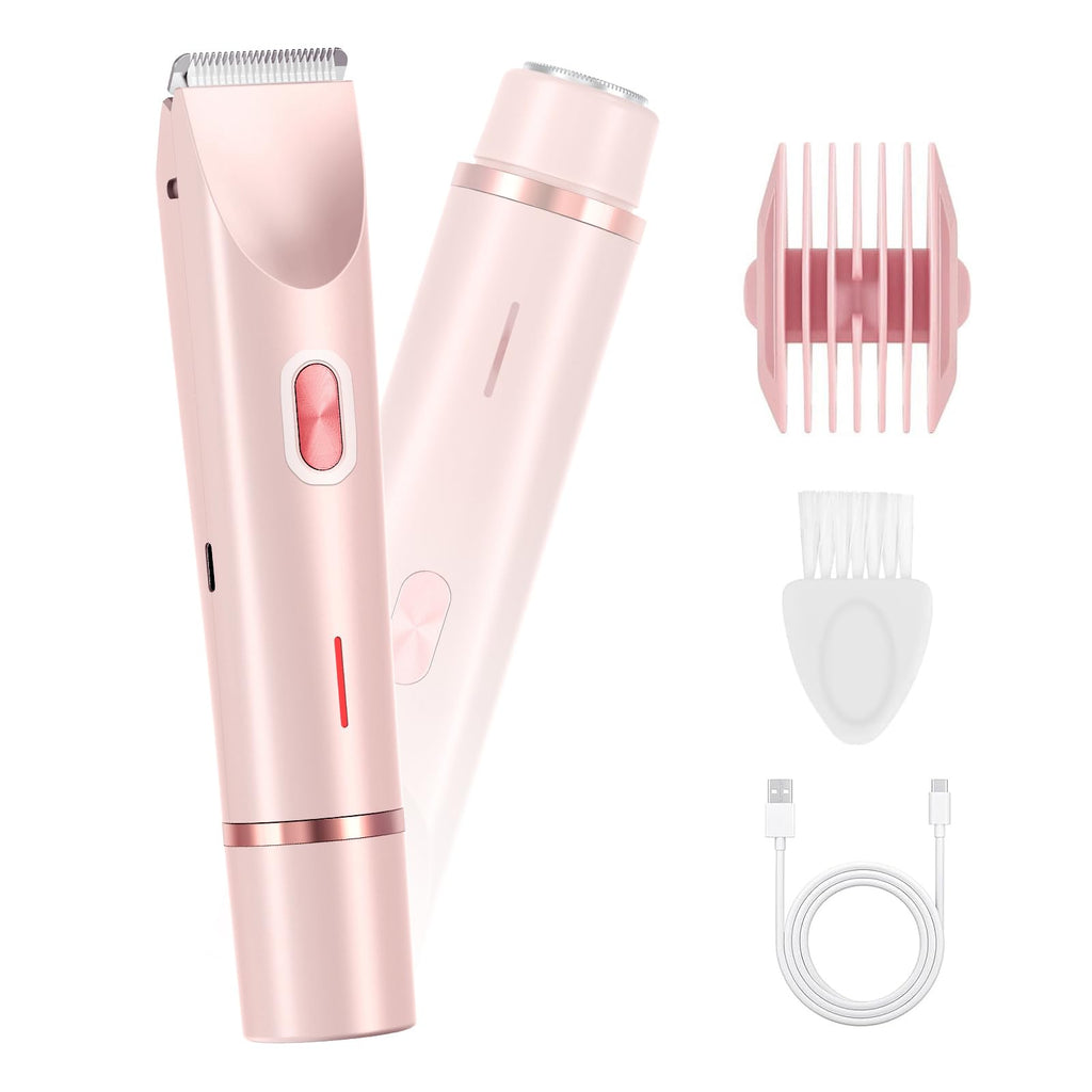 Cqxfsgr 2-in-1 Bikini Trimmer for Women, IPX7 Waterproof Electric Razor