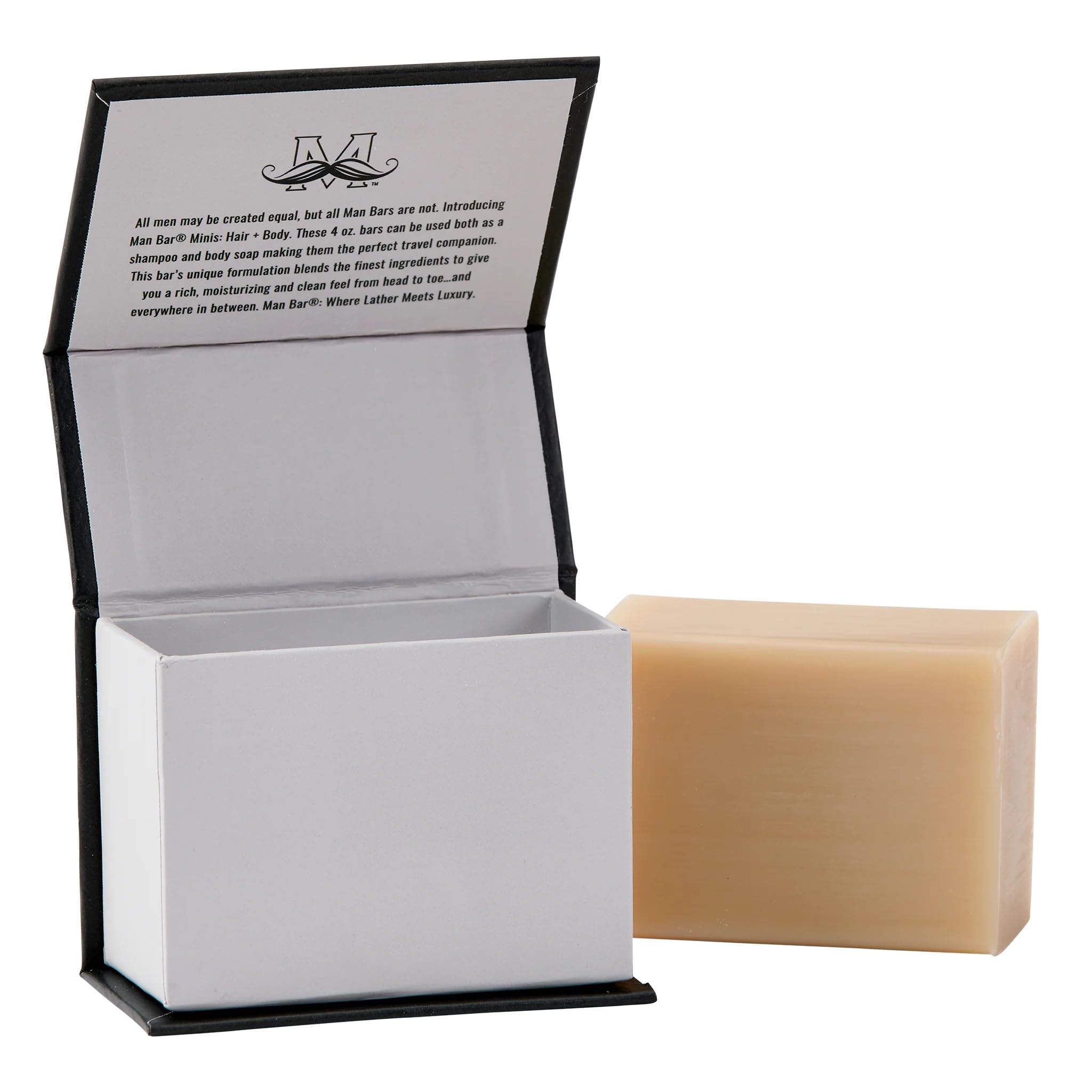 San Francisco Soap Hair and Body Mini-Bar 4oz (Ebony Wood and Coffee) - No Harmful Chemicals - Good for All Skin Types - Made in the USA
