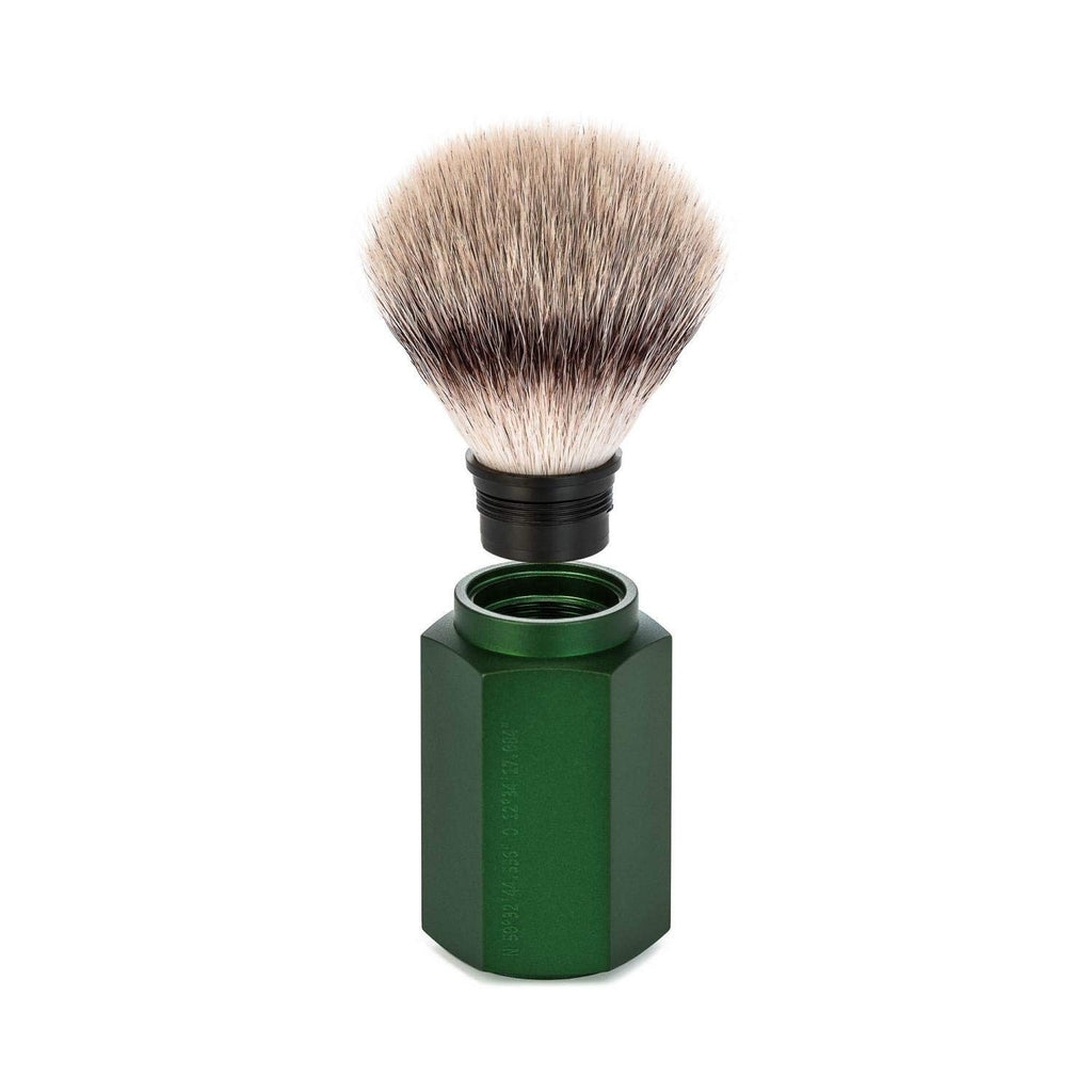 MÜHLE Hexagon Silvertip Fiber Luxurious Natural Grooming Shaving Brush