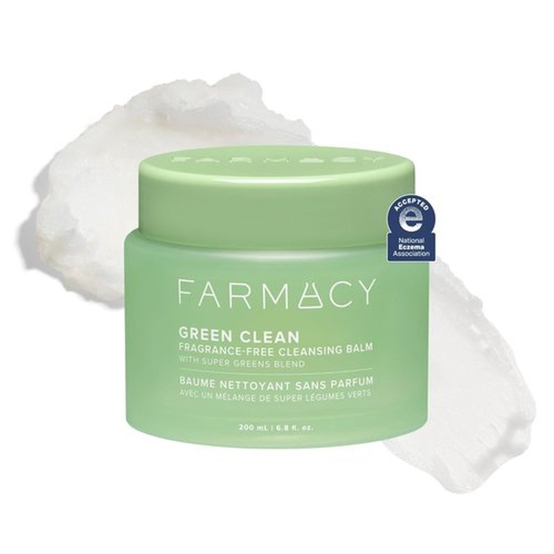 Farmacy Green Clean Makeup Remover Balm - Waterproof Cleansing Balm + Oil Cleanser for Sensitive Skin - Hydrates & Softens (200ml)