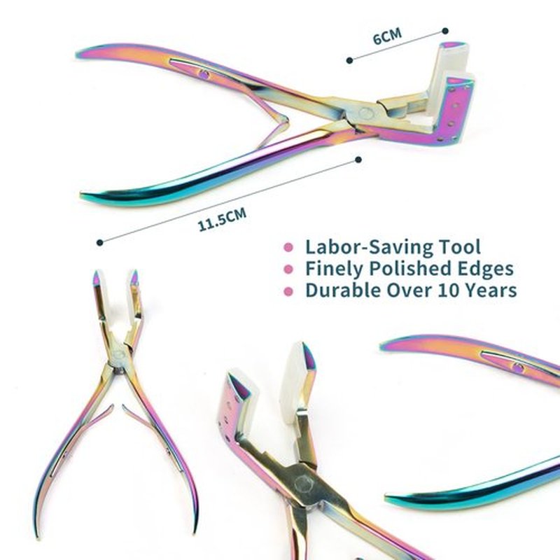 Isheeny Tape In Extensions Tool, Tape in Pliers Professional Flat Surface Sealing Hair Extension Plier Tools for Hair Stylists, Apprentices, DIY Hair, Salon Tools & Hair Accessories