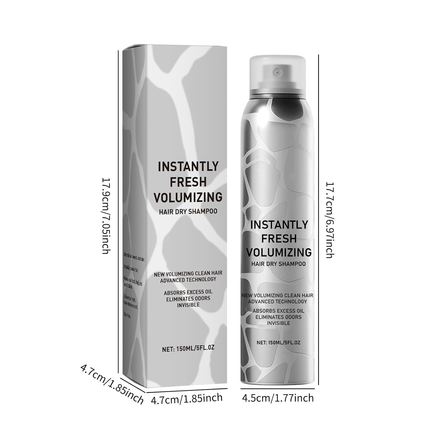 ZYAHHFAC Natural Dry Shampoo - Volumizing Formula for Dark Hair | Travel Size Spray (2PCS)