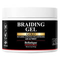 BELLATIQUE GOLD Braiding Gel Maximum Hold for LOC & Twist - No Flaking, No Whitening, Fast Drying, High Shine, Cool & Refreshing, Long Lasting Hold (5 oz)