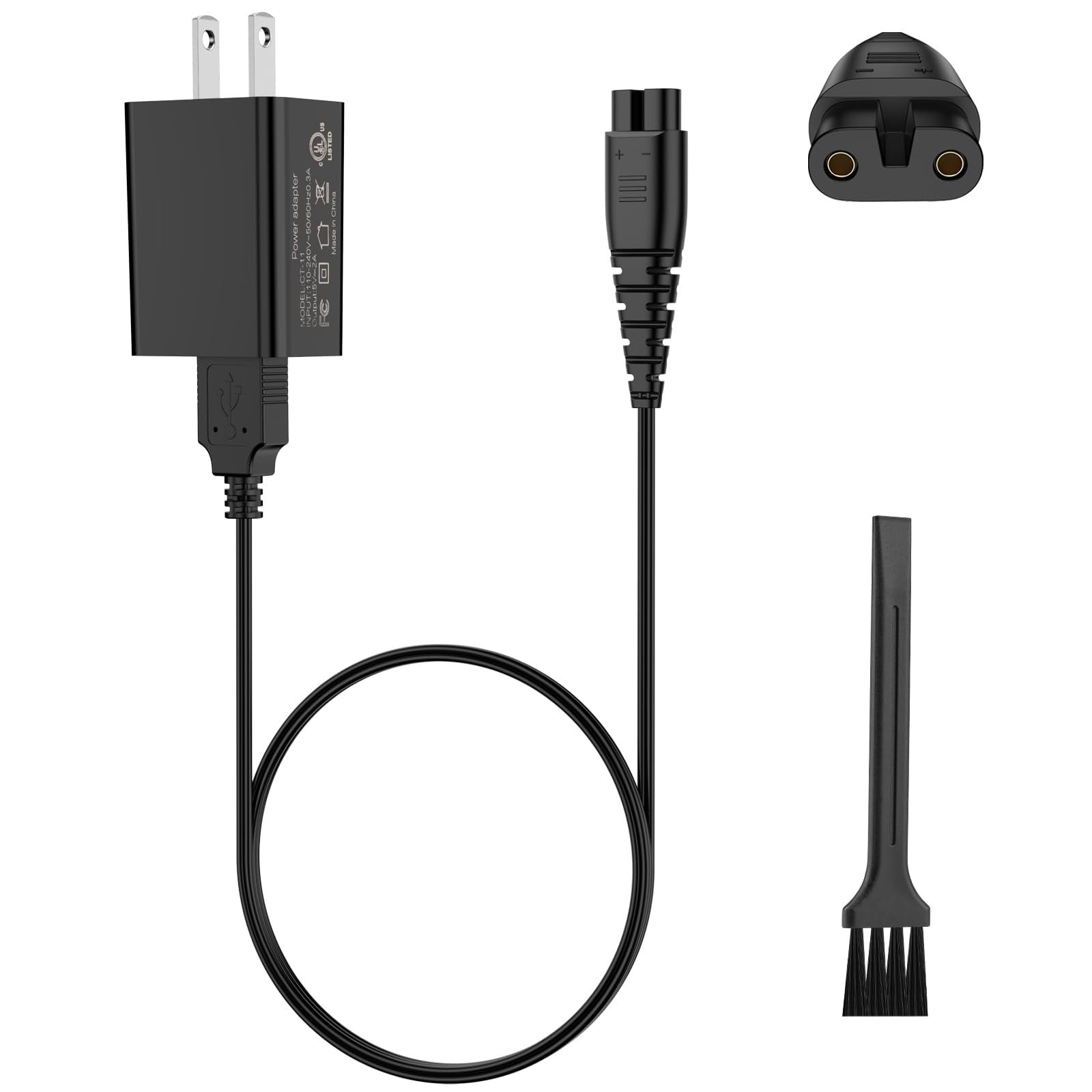 5V Fast Charger for Brightup Beard Trimmer, 5ft USB Charging Cable for Brightup Hair Clippers FK-8688T FK-8788T IPX7 Waterproof Electric Razor Body Shaver