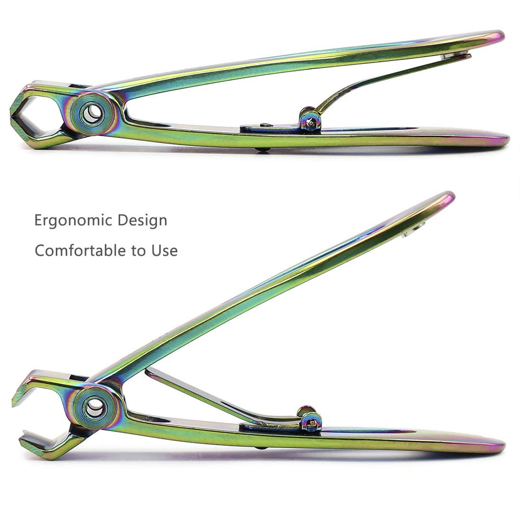 SZQHT Ultra Wide Jaw Opening Nail Clippers Set, Toenail Clippers for Thick Nails, Heavy Duty Nail Cutter, Stainless Steel Toe Nail Clippers for Seniors, Men & Women Manicure,Pedicure,Big(Prismatic)