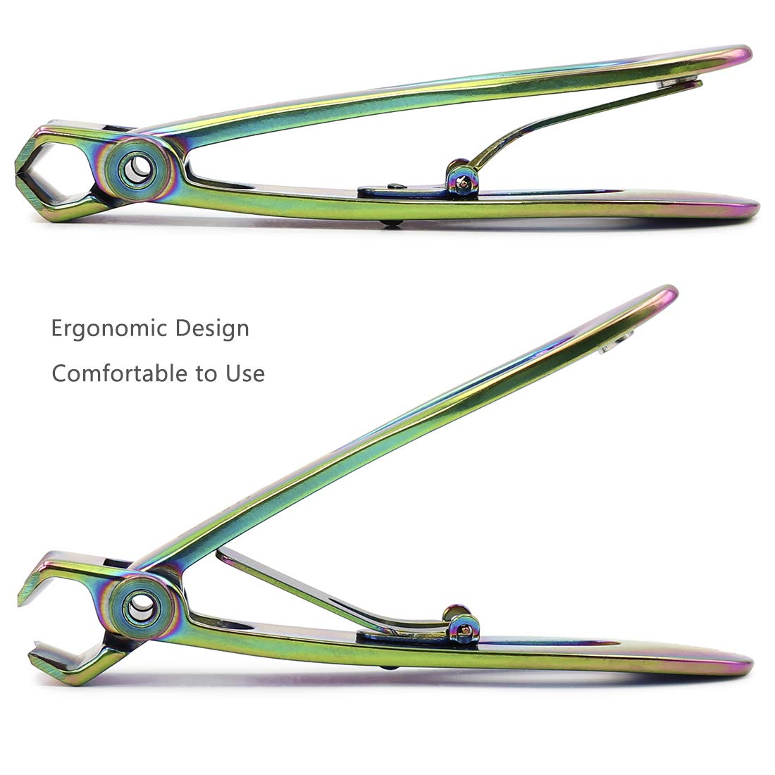 SZQHT Ultra Wide Jaw Opening Nail Clippers Set, Toenail Clippers for Thick Nails, Heavy Duty Nail Cutter, Stainless Steel Toe Nail Clippers for Seniors, Men & Women Manicure,Pedicure,Big(Prismatic)