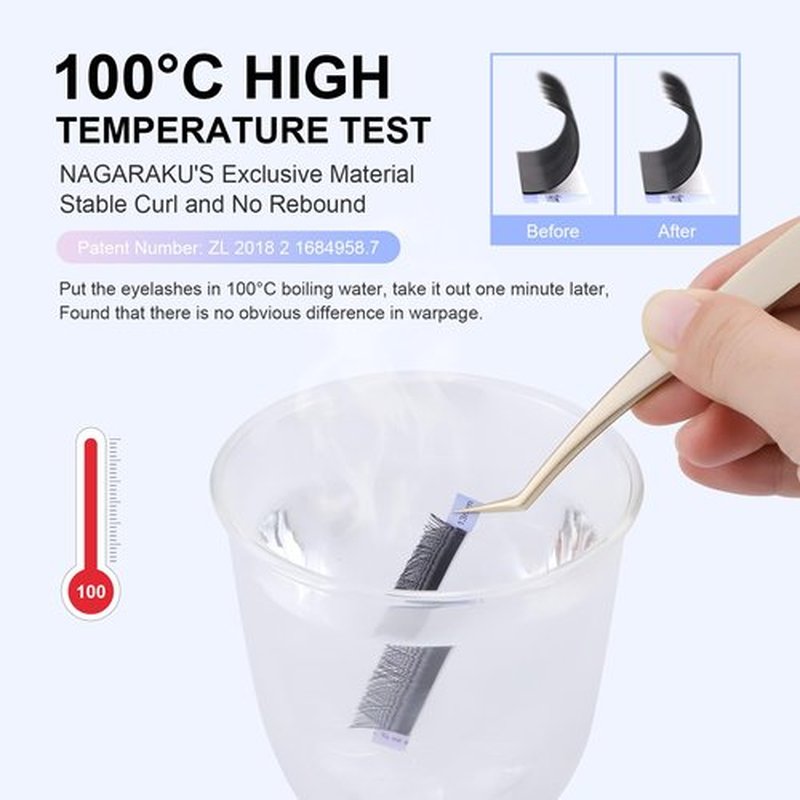 NAGARAKU 3 Tips Triple YYY Eyelash Extensions Supplies y lash 0.07mm D curl Mix Tray 8-15mm Premade 6D Easy Fan Russian Volume Faux Mink Matte 12 rows Wispies Crisscross Eye Lashes