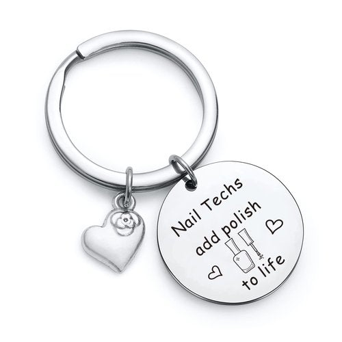 RSZOTW Nail Technician Jewelry Cosmetology Jewelry Manicurist Artist Gift Nail Stylist Gift Nail Tech Keychain