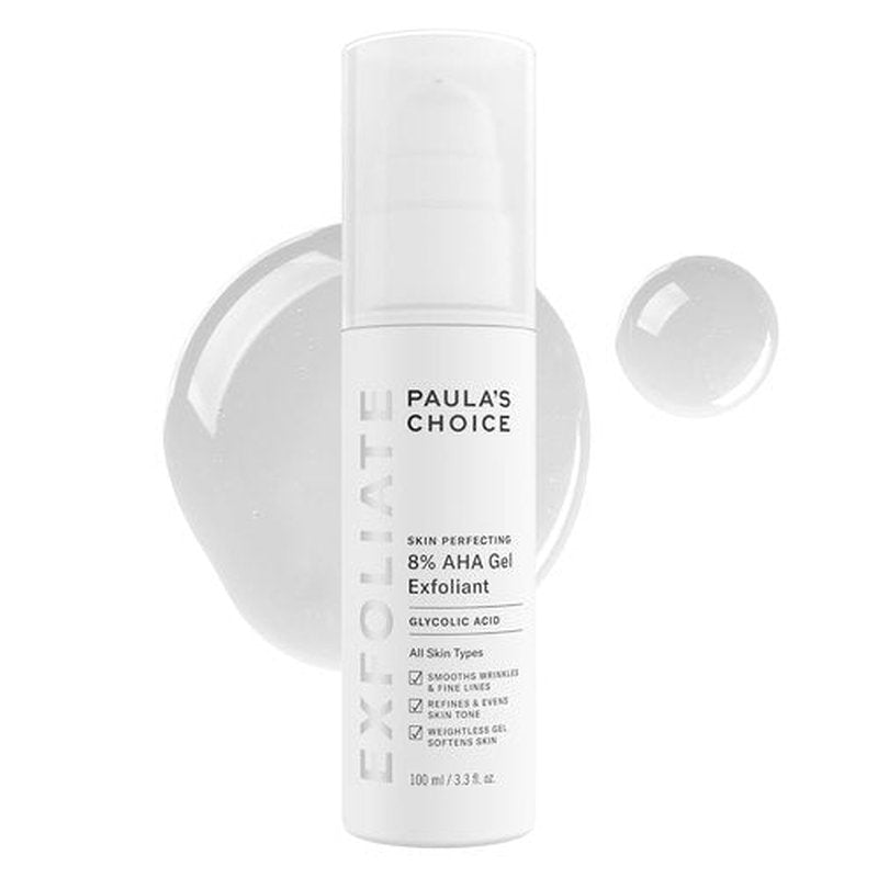 Paula's Choice AHA Exfoliant Gel - 8% Glycolic Acid with Chamomile & Green Tea | Gentle Leave-On for All Skin Types
