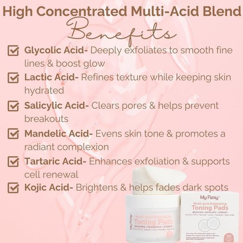 Regine Switzerland Toning & Exfoliating Face Pads - Clear Pores & Brighten Skin - 50 Count