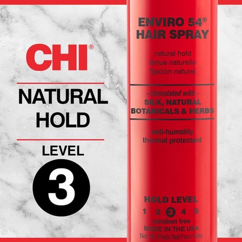 CHI Enviro 54 Hairspray - Firm Hold Lightweight Spray for Secure Hairstyles | 2.6 Oz, Sulfate & Paraben-Free