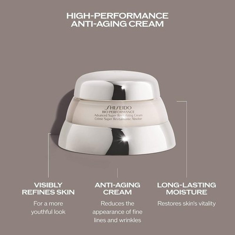 Shiseido Bio-Performance Advanced Super Revitalizing Cream - Anti-Aging Moisturizer | Reduces Fine Lines & Wrinkles, Long-Lasting Hydration