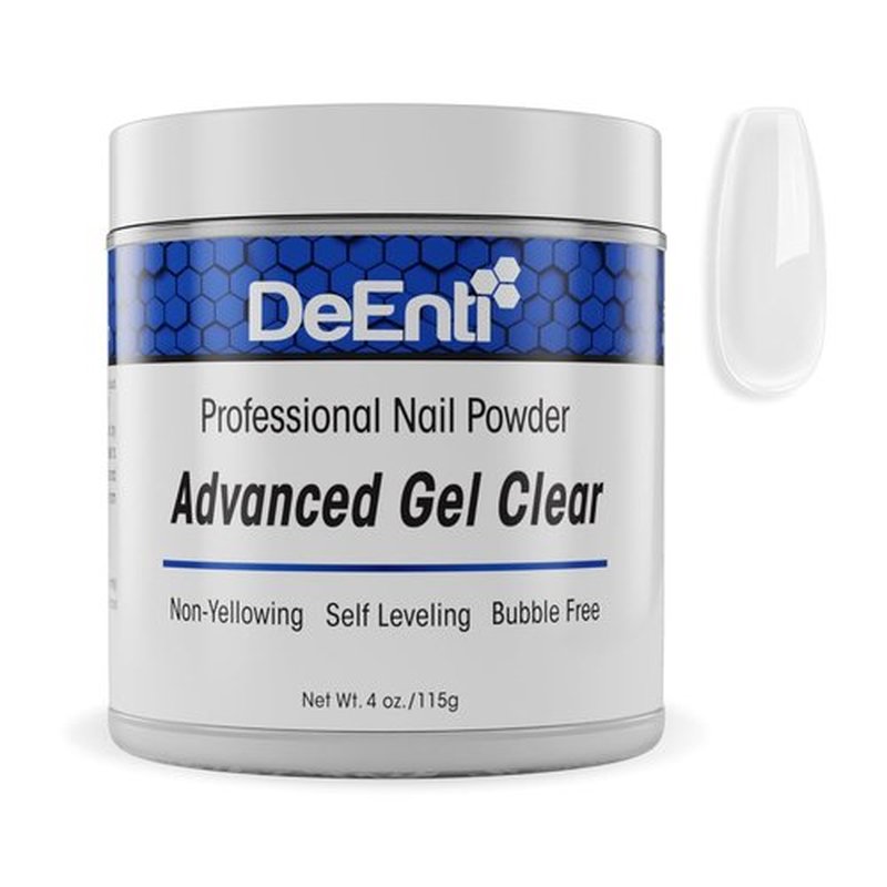 DeEnti Acrylic Nail Powder - 4oz Professional Grade Clear | Long-Lasting, Bubble-Free Formula for Extensions & Carving