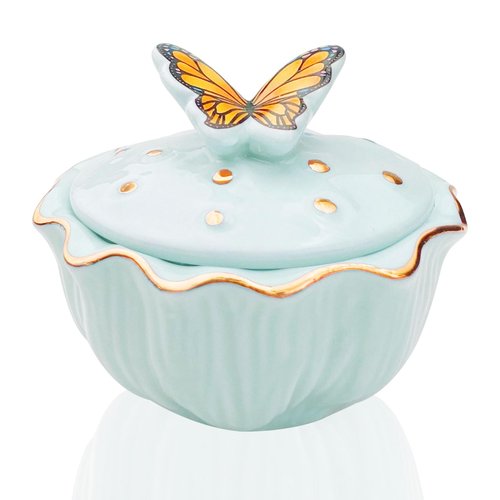Honey Joy Dappen Dish for Butterfly Ceramic Nail Liquid Porcelain Anti-volatilization Monomer Bottle (HJ-NAPB062-Blue)