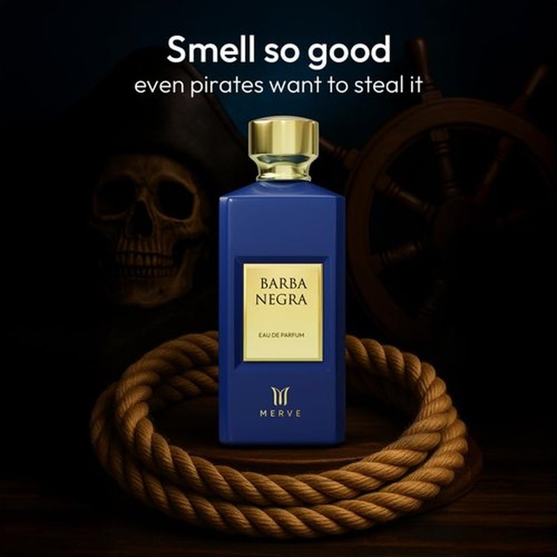 Merve Barba Negra Premium Unisex Fragrance - Long Lasting Citrus, Fruity & Ambery Musk | 3.4 Ounces