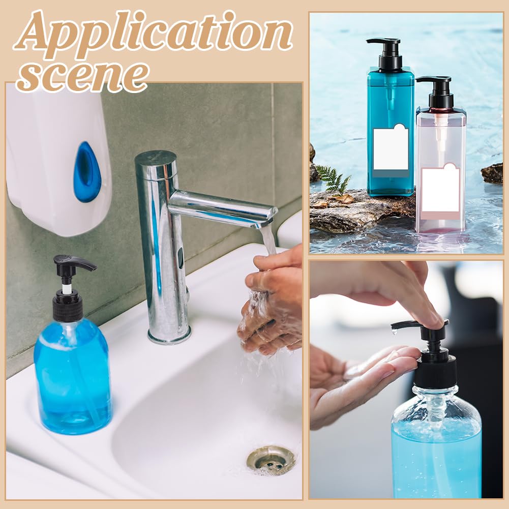 BENECREAT 12 Pcs Black Soap Dispenser Pump, 24/410 Dispenser Replacement Pumps for Soap, Shampoo, Lotion, Kitchen and Bathroom, Bottle Accessories