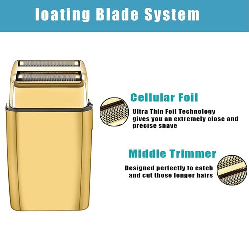 BaBylissPRO Shaver Replacement Foil & Cutters - Compatible with FXFS2 & Double Foil Shaver (Gold 2)