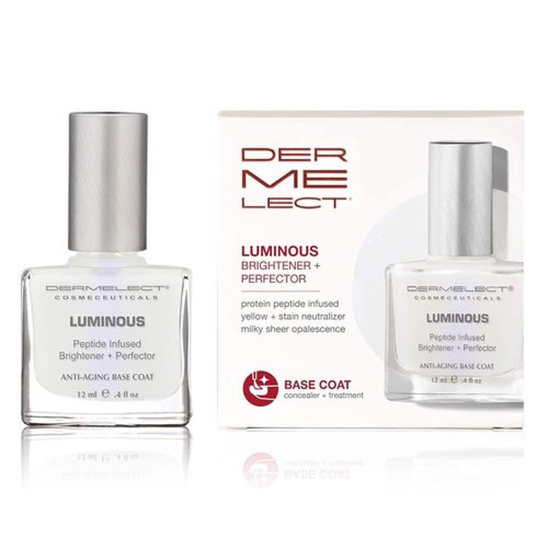 Dermelect Cosmeceuticals Luminous Nail Brightening Treatment - Dual Action Anti-Aging Formula for Damaged Nails, 0.4 oz
