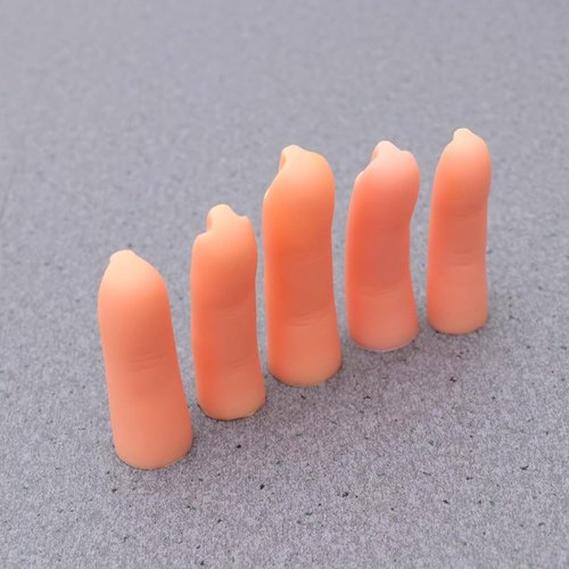 PLAFOPE Nail Art Practice False Finger Model 5Pcs Manicure Training Tool Bendable Fake Fingers for Acrylic Nails Diy Nail Art Beginners and Salon Use