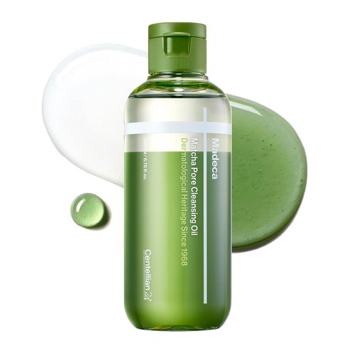 CENTELLIAN 24 Madeca Matcha Cleansing Oil (6.76fl oz) – Two-Tone TECA & Jeju Matcha Deep Cleanser for Pores, Sebum & Blackheads, Waterproof Makeup Removal, Korean Skincare