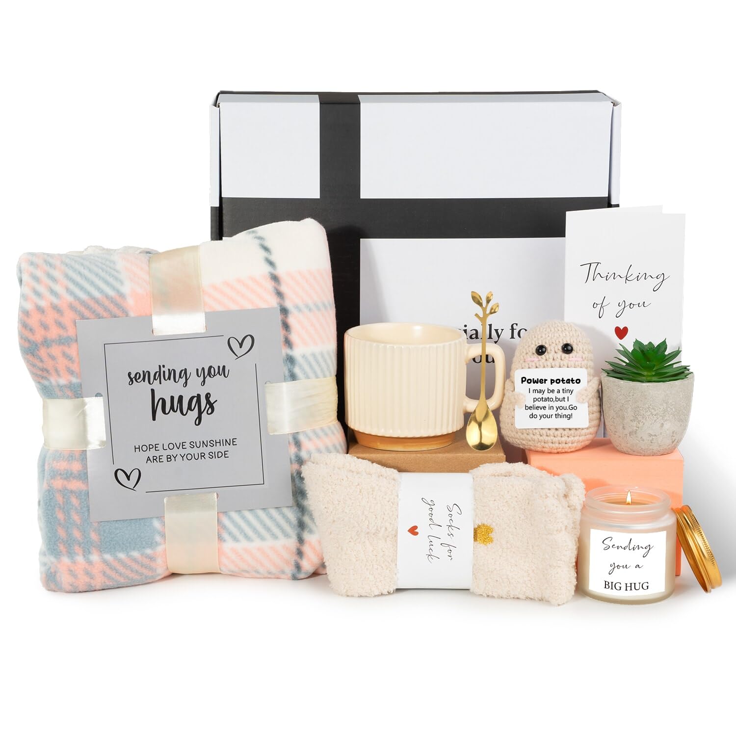 Mothers Day Gifts for Mom Grandma Wife Sister Friend - 10pcs Self Care Gifts for Women,Get Well Soon Gift Baskets for Women, Get Well Care Package for Woman, Thinking of You Gift
