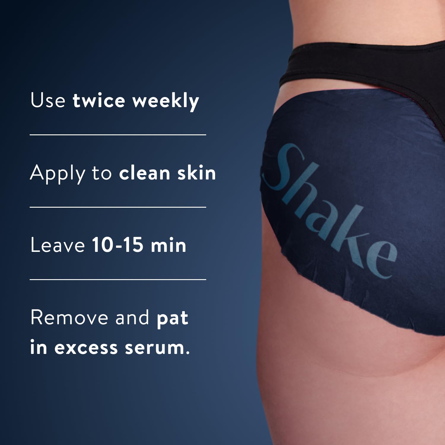 BAWDY Shake It - Marine Algae Beauty Mask for Your Butt - Firming + Illuminating Treatment for Your Behind - 2 Sheets, One for Each Cheek - Clean Beauty Mask for Your Butt (2 Sheets - Single-Use)