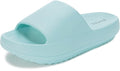 Joomra Shower Slippers for Women Foam Pillow House Rubber Bathroom Home Platform Sandals Orthopedic Cloud Cushion Slipers Slides for Ladies Female Arch Support Sandles Light Blue 39-40
