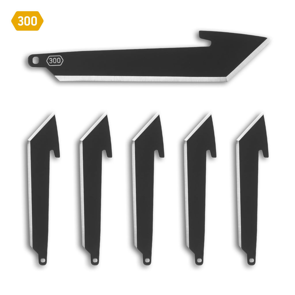 OUTDOOR EDGE RazorSafe 3" Replacable Black Tanto Blade - 6 Pack of Black EDC Tanto Blades, Compatible 3" Razor Blade Knives