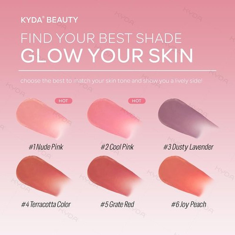KYDA Liquid Blush - High Pigment Matte Tinted Cream for Cheeks | Blendable Lightweight in Nude Pink
