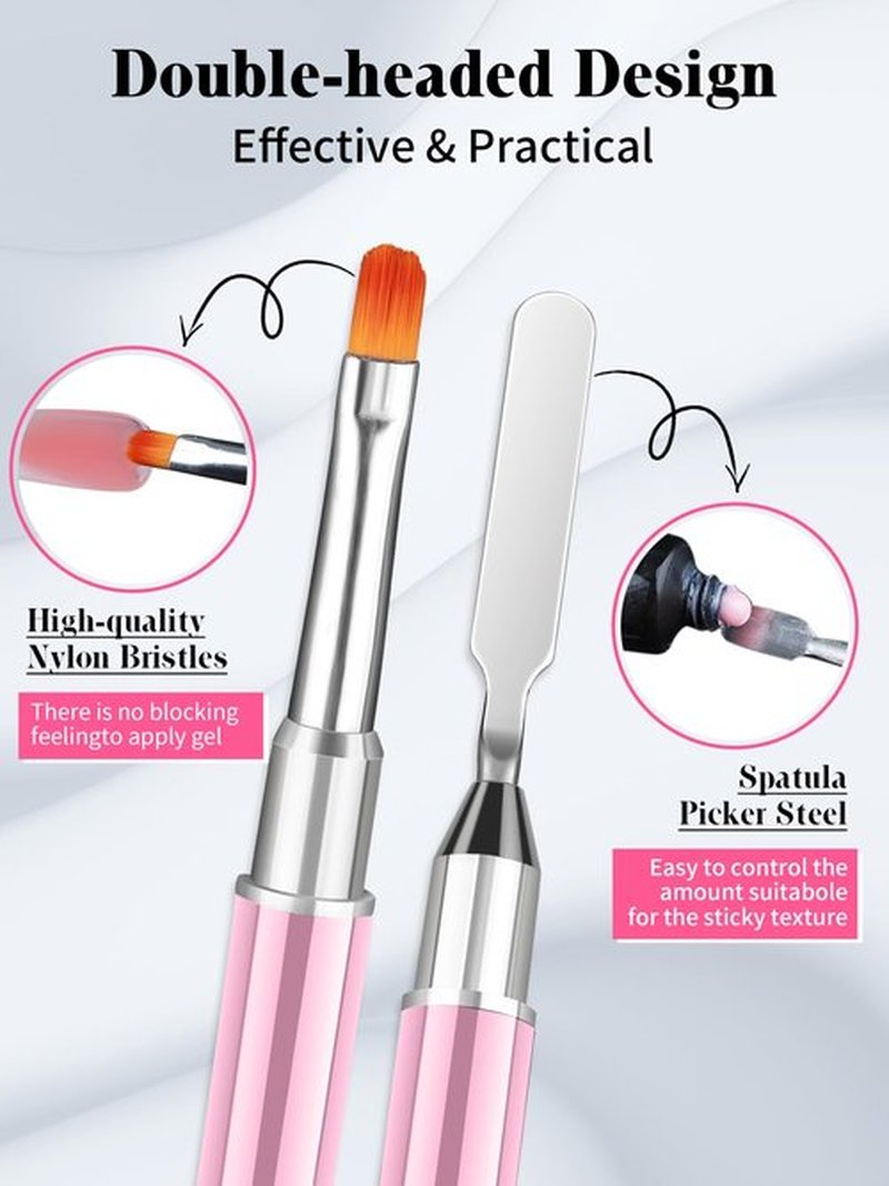 Poly Gel Nail Forms Kit For Toes and Fingers, EBANKU 240PCS Square Toes Dual Forms Nail Extension, Straight Flat Pre-etched, Includes 2.5oz Nail Slip Solution, Dual-Ended Brush, Nail File & 5 Clips