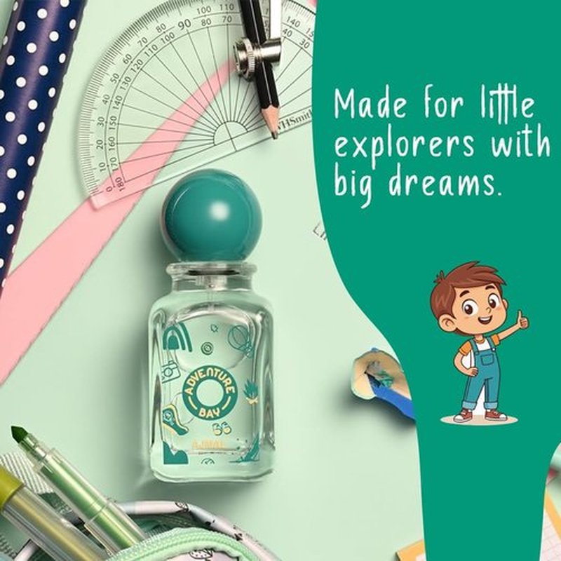 Ajmal Kids Adventure Perfume - Fresh Fruity Citrus Amber Scent | 1.7 fl oz / 50 ml, Perfect for Boys