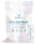 WONDERCOW Colostrum Supplement Powder for Gut Health, Immune Support & Wellness | Natural IgG Pure Whole Bovine Colostrum Superfood, Elderberry, 30 Servings