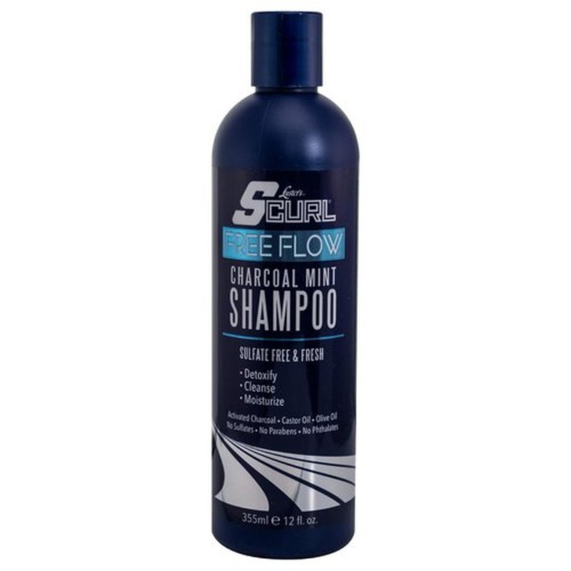 Luster's SCurl Charcoal Mint Shampoo - Refreshing Formula for Healthy Hair | 12 oz