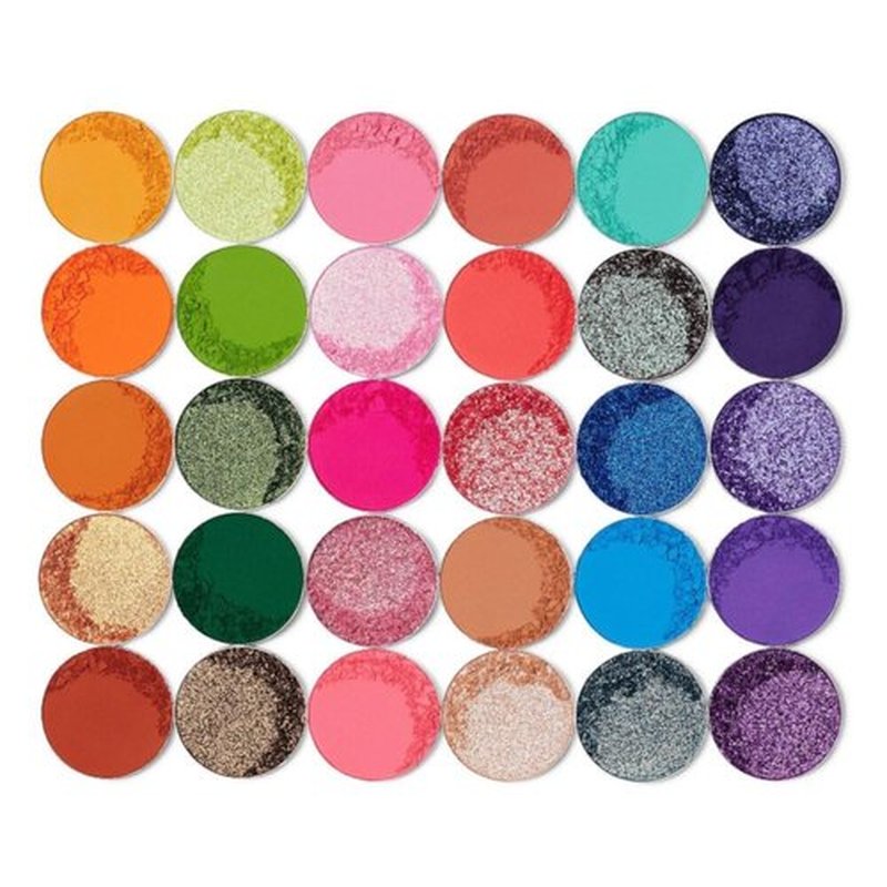 Juvia's Place Culture Palette - 30 Pigmented Eye Shadows in Yellow, Green, Pink, Purple & Orange