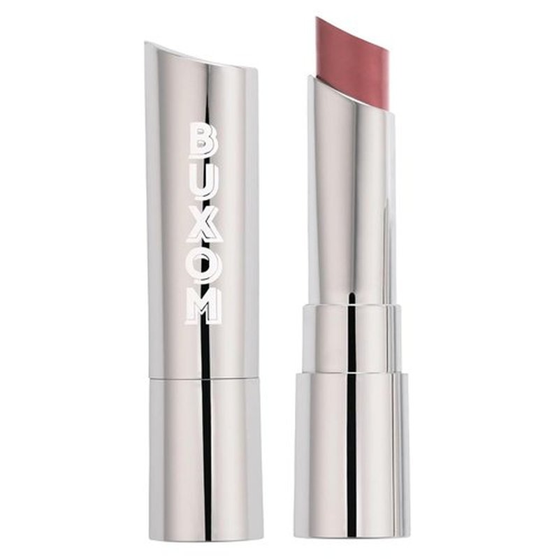 BUXOM Full-On Plumping Satin Lipstick - Pigment-Rich Creamy Color with Peptides & Hyaluronic Acid, Weightless Finish