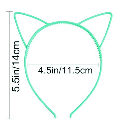 Exacoo 36Pcs Cat Ears Headbands Plastic Taylor Party Decorations Kitty Headbands for Girls Gabby Party Favors Birthday Supplies for Women Halloween Hair Accessories Hair Hoops