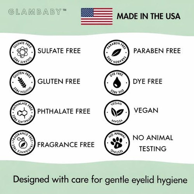 GlamBaby Eye Boogies™ Child Eyelid Cleanser Spray | Gentle Lid & Lash Hygiene | Wipe-Free Formula, Non-Toxic & Tear-Free for Kids (1 Pack)