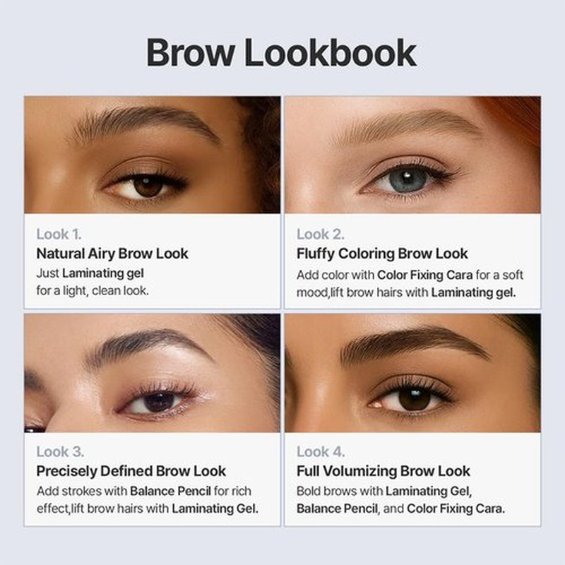 Espoir Laminating Eyebrow Clear Gel | Easy Shaping with Uniquely Designed Applicator, Long-Lasting & Smudge-Free, Non-Sticky and Lightweight Formula, Natural Look for Daily Makeup, Vegan, 0.1 fl oz