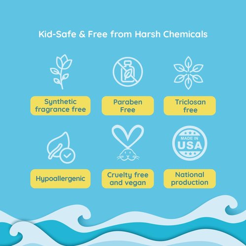 Fresh Monster Swim Shampoo for Kids – Clarifying Shampoo for Chlorine & Salt Water Removal – Tear-Free, Sulfate-Free, Gentle Post-Swim Hair Wash for Swimmers, 8.5 oz